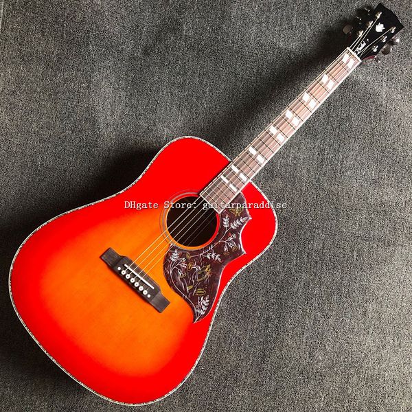 custom acoustic guitar, 41 inch d barrel type, red bird series acoustic guitar, rosewood fingerboard
custom acoustic guitar, 41 inch d barrel type, red bird series acoustic guitar, rosewood fingerboard