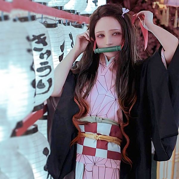 kamado nezuko cosplay costumes japanese anime kimetsu no yaiba clothing halloween cosplay costumes spot supply full set, Black
kamado nezuko cosplay costumes japanese anime kimetsu no yaiba clothing halloween cosplay costumes spot supply full set, Black