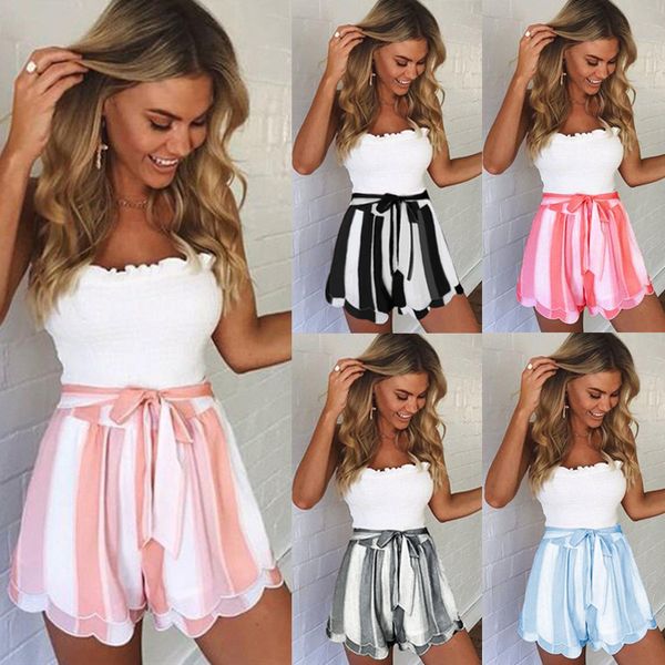2019 summer new short bow casual fashion stripe printing lace petal double-layer female shorts women vestidos high waist shorts, White;black
2019 summer new short bow casual fashion stripe printing lace petal double-layer female shorts women vestidos high waist shorts, White;black