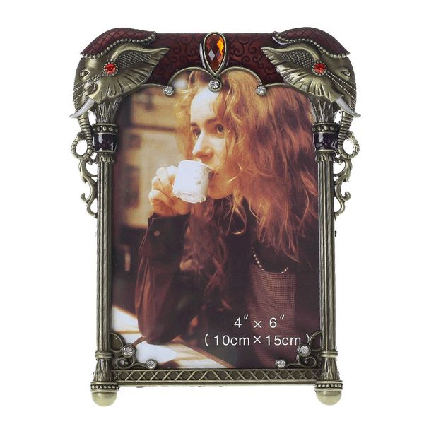 6 inch vintage european style metal p frame picture frames with stones mpf069