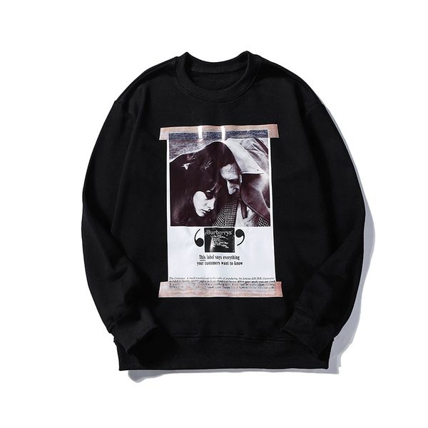 new burberri mens pullover brand fashion high end sweatshirt classic joint poster oil painting printed cotton comfortable wild sweater, White;black
new burberri mens pullover brand fashion high end sweatshirt classic joint poster oil painting printed cotton comfortable wild sweater, White;black