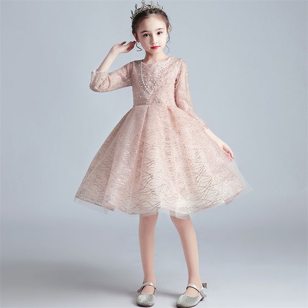 children girls high-quality spring summer long sleeves host piano model shows performance princess long girl birthday dress wear, Red;yellow
children girls high-quality spring summer long sleeves host piano model shows performance princess long girl birthday dress wear, Red;yellow