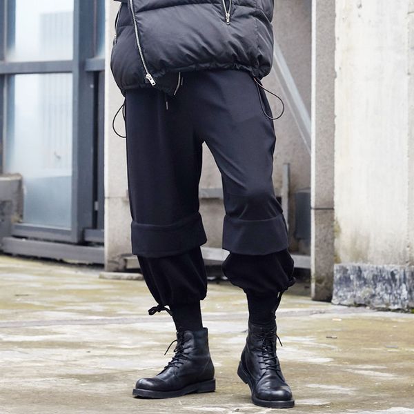 men dark black style loose casual splice ankle-length pants male streetwear hip hop gothic harem trousers joggers sweatpants
men dark black style loose casual splice ankle-length pants male streetwear hip hop gothic harem trousers joggers sweatpants