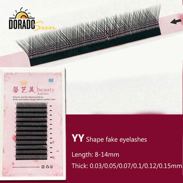 doradosun yy shape fake eyelash extension natural grafting false eyelashes soft individual lashes makeup