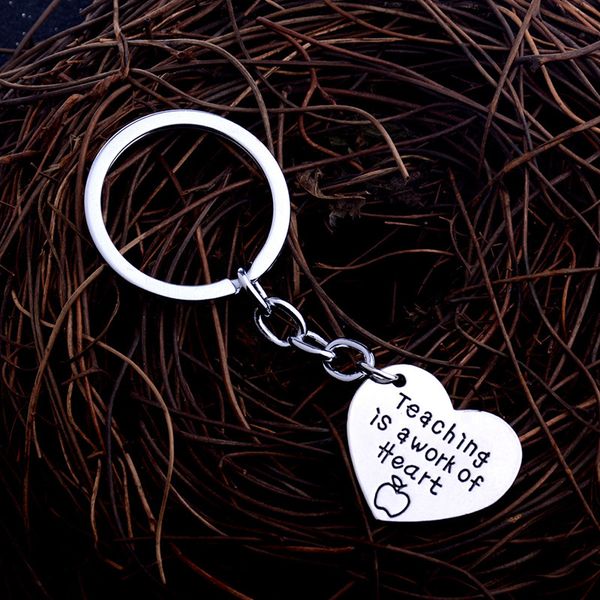 teaching is a work of heart keychain women fashion jewelry men keyring unique gift for teacher gift, Silver
teaching is a work of heart keychain women fashion jewelry men keyring unique gift for teacher gift, Silver