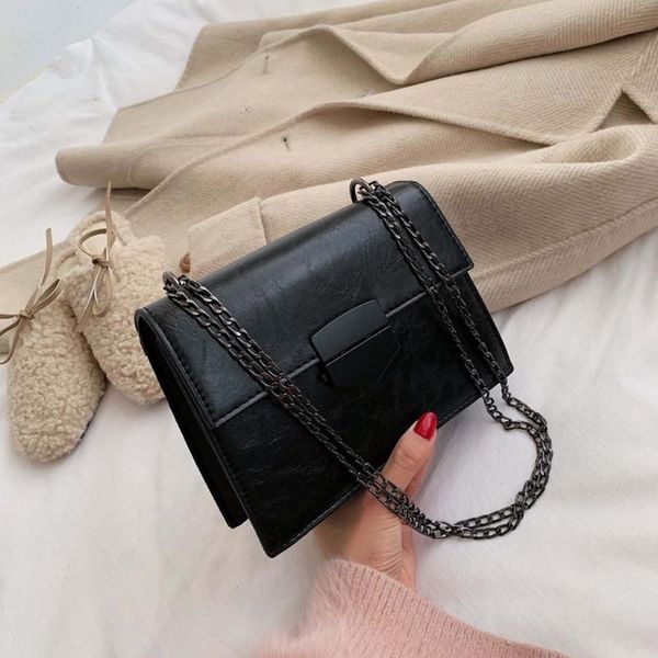 new arrive 2020 women pu leather shoulder bags girls retro flap handbag women's casual messenger bags chain crossbody sac
new arrive 2020 women pu leather shoulder bags girls retro flap handbag women's casual messenger bags chain crossbody sac