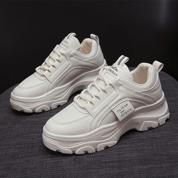 2020 pu leather women sports shoes with a height increase female walking shoes fashion thick bottom sports women i7-04, Black
2020 pu leather women sports shoes with a height increase female walking shoes fashion thick bottom sports women i7-04, Black
