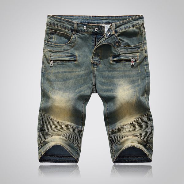 designer summer new men's fashion stretch slim denim shorts straight casual pants trend thin straight pants, White;black
designer summer new men's fashion stretch slim denim shorts straight casual pants trend thin straight pants, White;black