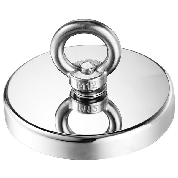 hipping 1144lbs(520kg) pulling force magnetic,diameter 4.72inch(120mm),grade n52 round neodymium magnet with eyebolt and counters
hipping 1144lbs(520kg) pulling force magnetic,diameter 4.72inch(120mm),grade n52 round neodymium magnet with eyebolt and counters