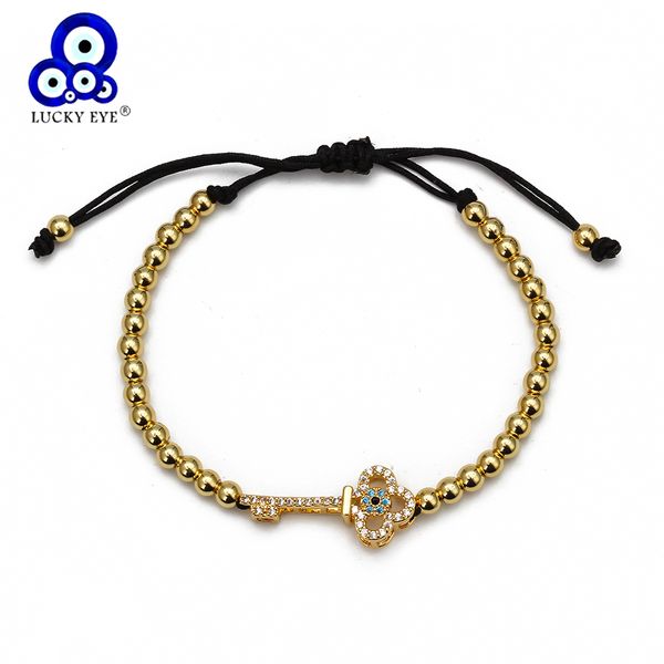 lucky eye 4mm beads key evil eye braided bracelet rope chain micro pave charm bracelet adjustable women female jewelry ey6573, Golden;silver
lucky eye 4mm beads key evil eye braided bracelet rope chain micro pave charm bracelet adjustable women female jewelry ey6573, Golden;silver