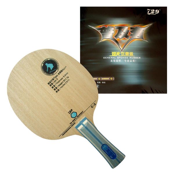 pro table tennis combo paddle / racket: ritc729 c-3 blade with 2x general rubbers shakehandlong handle fl
pro table tennis combo paddle / racket: ritc729 c-3 blade with 2x general rubbers shakehandlong handle fl