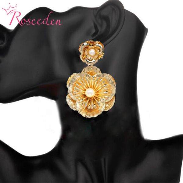 antique gold silver big flower women bride earrings pearl pendant earrings wedding piercing earring re3702
antique gold silver big flower women bride earrings pearl pendant earrings wedding piercing earring re3702