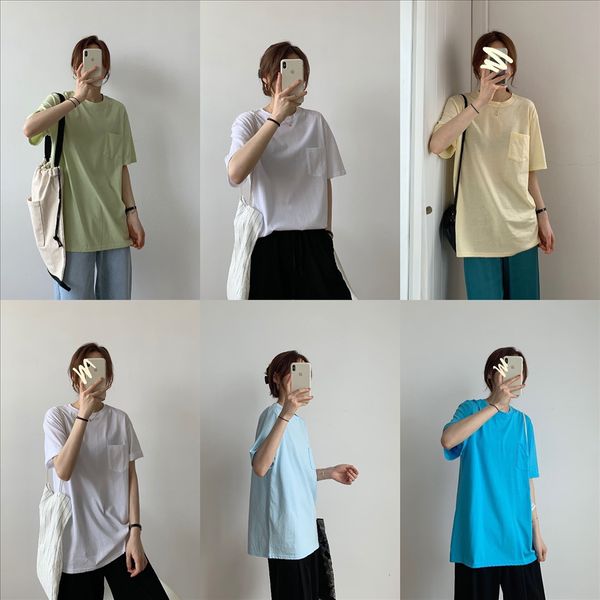 summer ice cream refreshing light color versatile simple comfortable t-shirt small pocket small pocket cotton round collar short sleeve t-sh, White
summer ice cream refreshing light color versatile simple comfortable t-shirt small pocket small pocket cotton round collar short sleeve t-sh, White