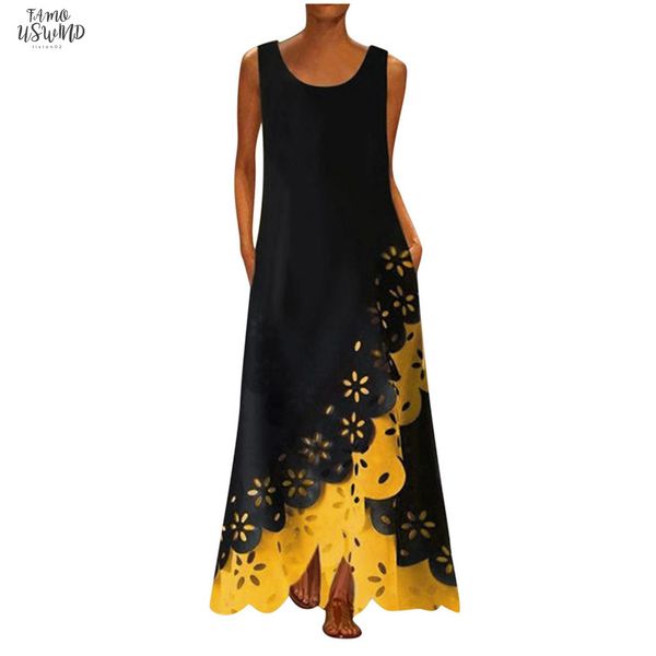 women maxi dress woman bohemian summer sleeveless print round neck beach dress crew neck 3 drop shipping, Black;gray
women maxi dress woman bohemian summer sleeveless print round neck beach dress crew neck 3 drop shipping, Black;gray