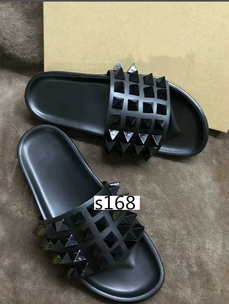 donna flat slippers designer luxury red bottoms shoes men rivet spikes flat slipperswith boxs, Black
donna flat slippers designer luxury red bottoms shoes men rivet spikes flat slipperswith boxs, Black