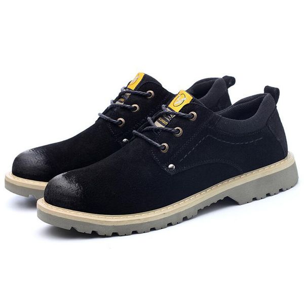 new fashion mens safety shoes construction site worker steel toe caps work shoe pig leather tooling security boots protection, Black 
new fashion mens safety shoes construction site worker steel toe caps work shoe pig leather tooling security boots protection, Black