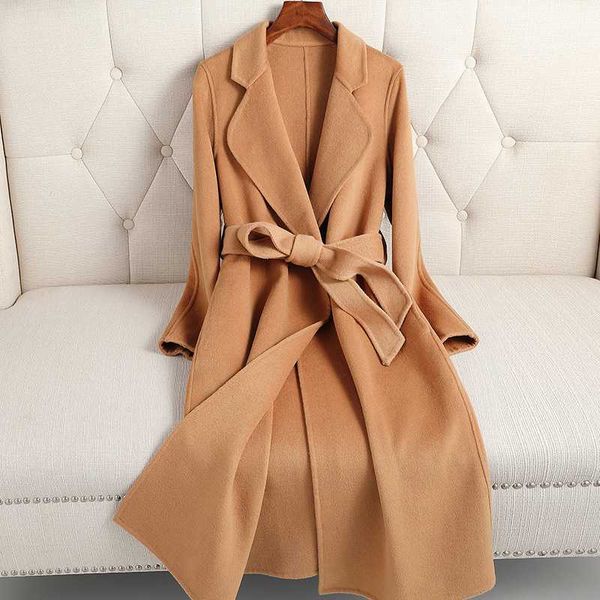 high-end double-sided cashmere coat women's long knee over 2020 autumn winter fashion new slim woolen coat tide h00458, Black
high-end double-sided cashmere coat women's long knee over 2020 autumn winter fashion new slim woolen coat tide h00458, Black