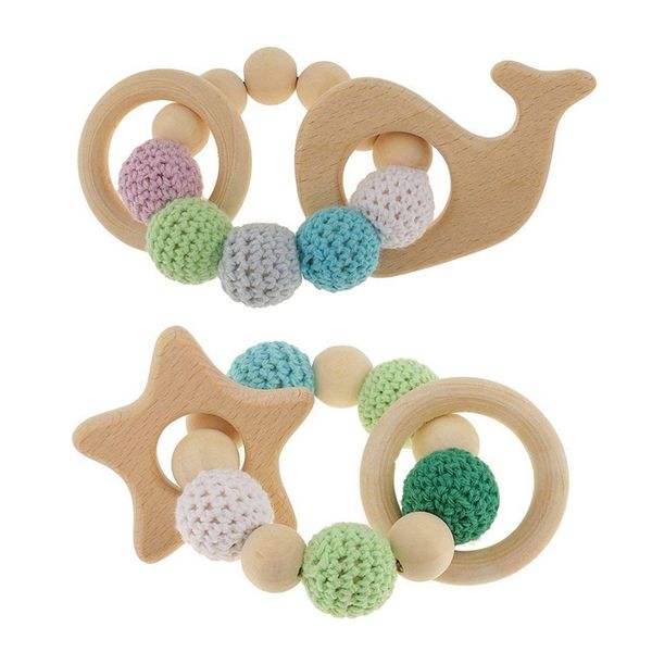 2 pcs wooden educational toys children rattle toy baby teething accessories multicolor - whale & multicolored star
2 pcs wooden educational toys children rattle toy baby teething accessories multicolor - whale & multicolored star