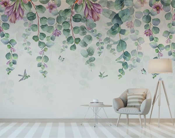 cjsir customized 3d wallpaper mural nordic simple watercolor flowers and leaves bird bedroom background wall papel de parede
cjsir customized 3d wallpaper mural nordic simple watercolor flowers and leaves bird bedroom background wall papel de parede