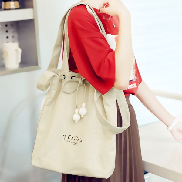 2020 drawstring canvas bag women tote bag cotton shoulder canvas handbag concise female ladies girl crossbody school book
2020 drawstring canvas bag women tote bag cotton shoulder canvas handbag concise female ladies girl crossbody school book