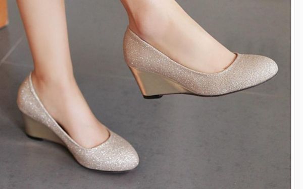 2020 women's shoes in spring and autumn with new style slope heel round head@6112, Black
2020 women's shoes in spring and autumn with new style slope heel round head@6112, Black