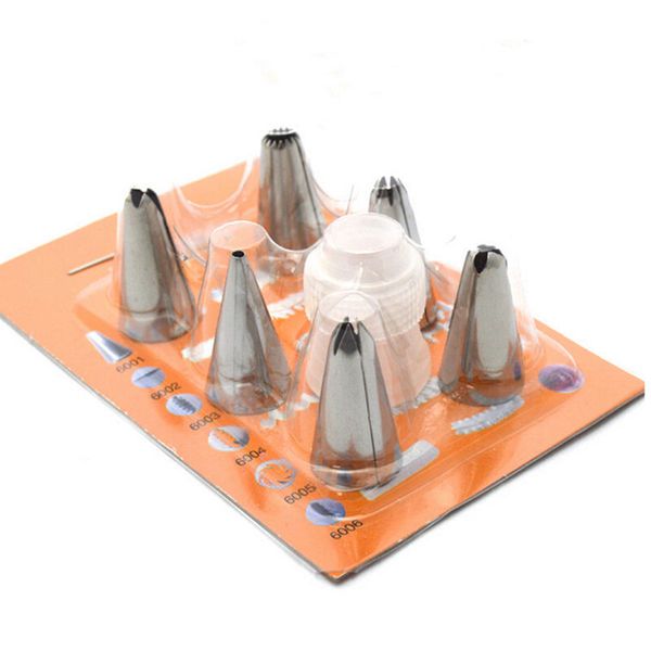 silicone icing piping cream pastry + 6xstainless steel nozzle set diy cake decorating tips set
silicone icing piping cream pastry + 6xstainless steel nozzle set diy cake decorating tips set