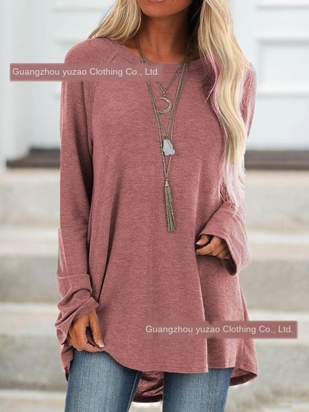 yamasun quick sale tong midi solid color casual round collar long sleeve pullover pullover t-shirt 211, White 
yamasun quick sale tong midi solid color casual round collar long sleeve pullover pullover t-shirt 211, White