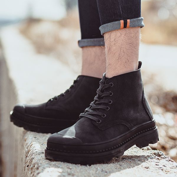 genuine leather men boots winter fur warm man fashion high-ankle boots shoes snow boot men's outdoor shoe work k5, Black
genuine leather men boots winter fur warm man fashion high-ankle boots shoes snow boot men's outdoor shoe work k5, Black