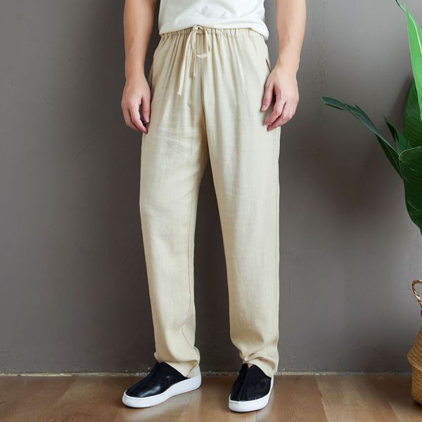 ewq / men's wear 2020 spring and summer new sand washed linen straight pants tide chinese style drawstring casual pants 9y1236, Black
ewq / men's wear 2020 spring and summer new sand washed linen straight pants tide chinese style drawstring casual pants 9y1236, Black