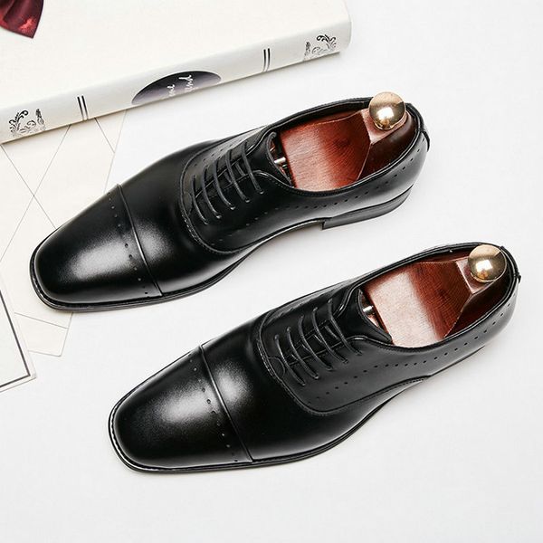 new men lace-up oxfords dress shoes casual party shoes men non-slip leather business office wedding ta-08, Black
new men lace-up oxfords dress shoes casual party shoes men non-slip leather business office wedding ta-08, Black