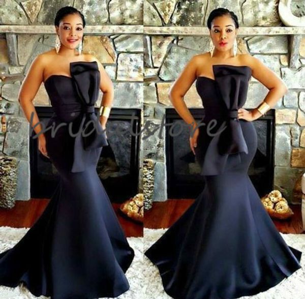 beautiful african nigerian evening dresses with big bow elegant strapless mermaid prom dresses floor length zipper long formal party dress, Black;red
beautiful african nigerian evening dresses with big bow elegant strapless mermaid prom dresses floor length zipper long formal party dress, Black;red