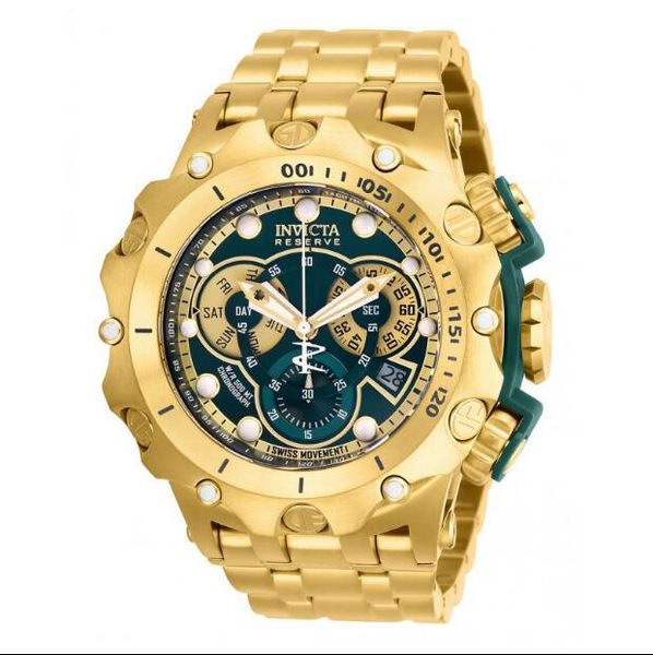 invicta reserve venom hybrid model - 27793 gold plated steel swiss mvt green men's quartz watches, Slivery;brown
invicta reserve venom hybrid model - 27793 gold plated steel swiss mvt green men's quartz watches, Slivery;brown