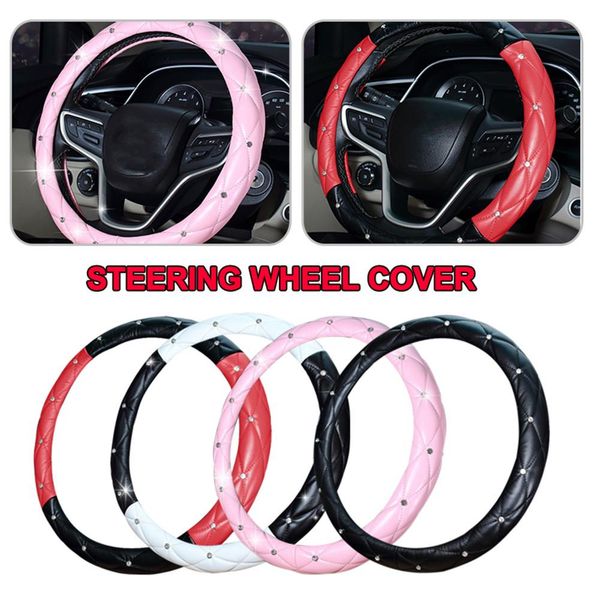 car steering wheel cover 38cm universal pu leather cystal diamond steering wheel cover four seasons for women
car steering wheel cover 38cm universal pu leather cystal diamond steering wheel cover four seasons for women
