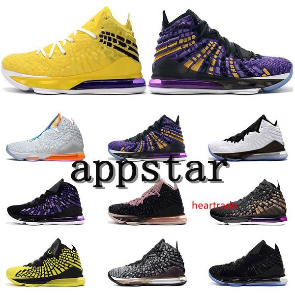 2019 new lebron 17 men basketball shoes black white future air lakers yellow purple white trainers athletic sneakers sports size 7-12
2019 new lebron 17 men basketball shoes black white future air lakers yellow purple white trainers athletic sneakers sports size 7-12