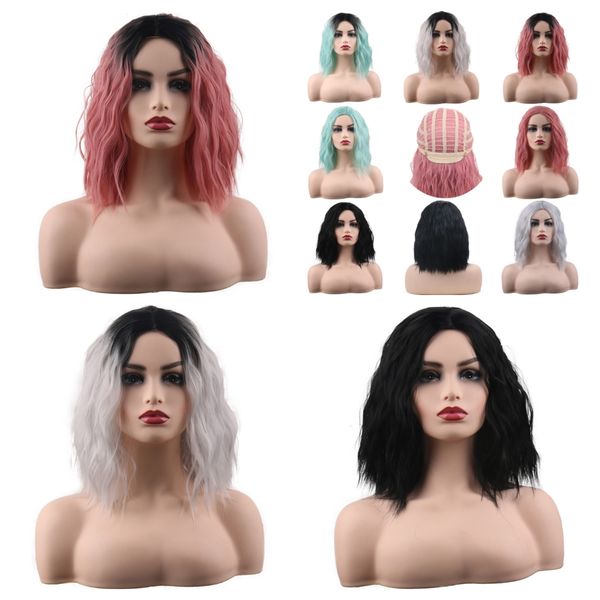 short curly synthetic wigs for women 7 colors heat resistant mixed color women hair wigs ing, Black
short curly synthetic wigs for women 7 colors heat resistant mixed color women hair wigs ing, Black