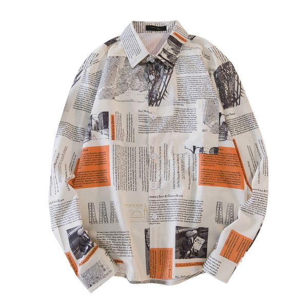 2020 spring new fashion printing men shirt personality newspaper men cardigan shirt sleeve casual plus size loose long pjsip
2020 spring new fashion printing men shirt personality newspaper men cardigan shirt sleeve casual plus size loose long pjsip