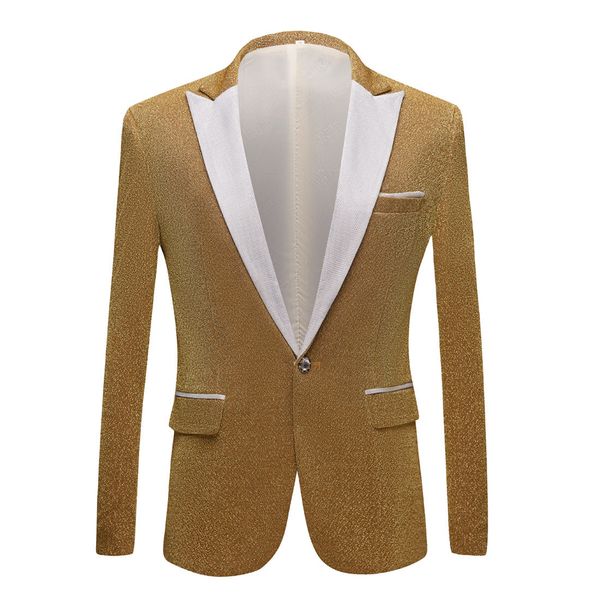 men's fashion shiny suit jacket wedding groom prom singers blazers men blazer slim fit, White;black
men's fashion shiny suit jacket wedding groom prom singers blazers men blazer slim fit, White;black