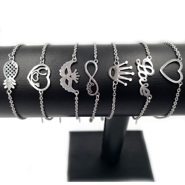 cute pineapple stainless steel bracelet for women fashion gifts bff jewelry friendship heart unlimited love eye bracelets femme, Black
cute pineapple stainless steel bracelet for women fashion gifts bff jewelry friendship heart unlimited love eye bracelets femme, Black