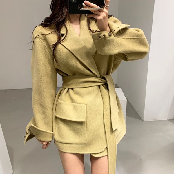 superaen korean style women woolen coat 2020 autumn and winter new temperament lapel woolencoat female fashion women clothing, Black
superaen korean style women woolen coat 2020 autumn and winter new temperament lapel woolencoat female fashion women clothing, Black
