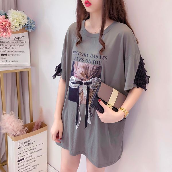 korean sequins bow ruffles long t shirt women 2020 summer loose short sleeve graphic tees modis tee shirt femme tshirt, White
korean sequins bow ruffles long t shirt women 2020 summer loose short sleeve graphic tees modis tee shirt femme tshirt, White