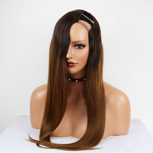 blonde glueless curly u part wig 130% density straight wig with baby hair pre plucked remy hair, Black
blonde glueless curly u part wig 130% density straight wig with baby hair pre plucked remy hair, Black