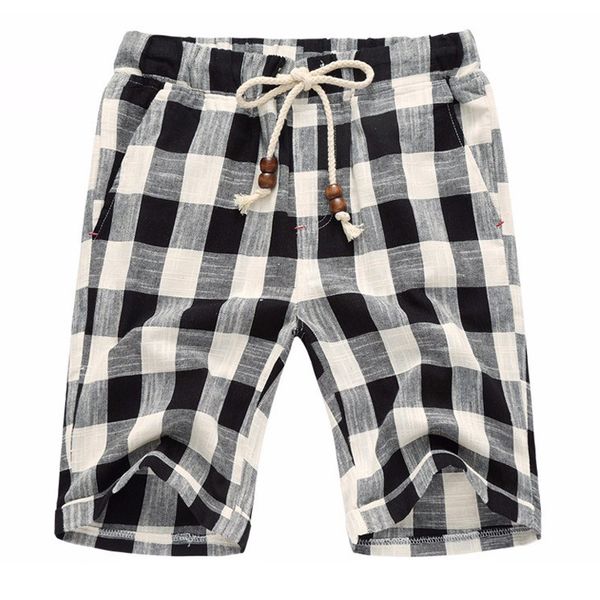 plaid summer casual shorts men drawstring mens linen shorts beach fashion bermuda breeches cotton loose male trousers dungarees, White;black
plaid summer casual shorts men drawstring mens linen shorts beach fashion bermuda breeches cotton loose male trousers dungarees, White;black