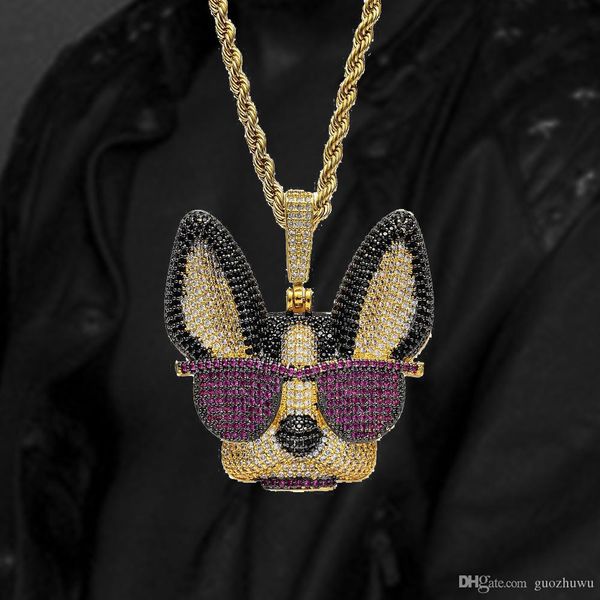 luxury gold colorful cz cubic zirconia bling cartoon dog with glasses pendant necklace hip hop diamond rapper jewelry gifts for men & women, Silver
luxury gold colorful cz cubic zirconia bling cartoon dog with glasses pendant necklace hip hop diamond rapper jewelry gifts for men & women, Silver