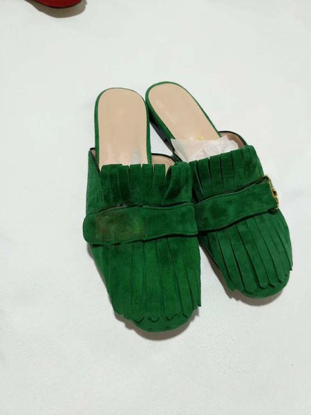 2019 New women's fashion soft leather suede slippers girls casual summer green closed toe flat slides red flops shoe lady big size 41 9#LB19 
2019 New women's fashion soft leather suede slippers girls casual summer green closed toe flat slides red flops shoe lady big size 41 9#LB19