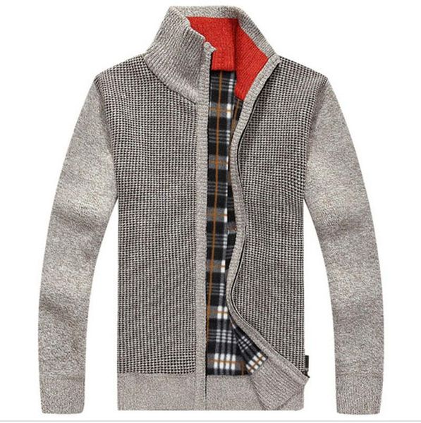 warm thick velvet cashmere sweaters men winter cardigan zipper stand collar man casual clothes pattern knitwear big size, White;black
warm thick velvet cashmere sweaters men winter cardigan zipper stand collar man casual clothes pattern knitwear big size, White;black