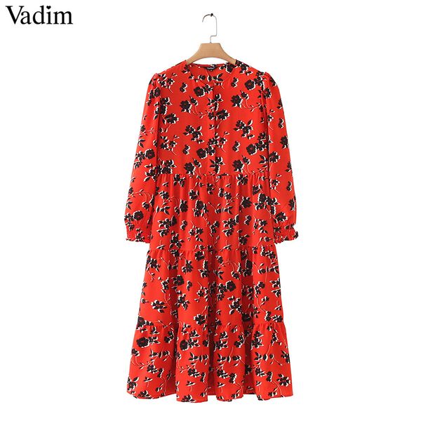 vadim women floral print mid calf shirt dress long sleeve o neck pleated female casual retro midi dresses vestidos mujer qb295, Black;gray
vadim women floral print mid calf shirt dress long sleeve o neck pleated female casual retro midi dresses vestidos mujer qb295, Black;gray