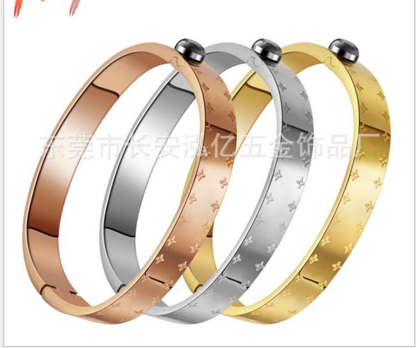 jewelry titanium steel bracelet pure love square opening couple bright face fashion creative new, Golden;silver
jewelry titanium steel bracelet pure love square opening couple bright face fashion creative new, Golden;silver