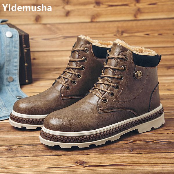 yidemusha 2018 new winter fur warm male boots for men casual pu shoes work quality walking rubber safety footwear sneakers, Black
yidemusha 2018 new winter fur warm male boots for men casual pu shoes work quality walking rubber safety footwear sneakers, Black