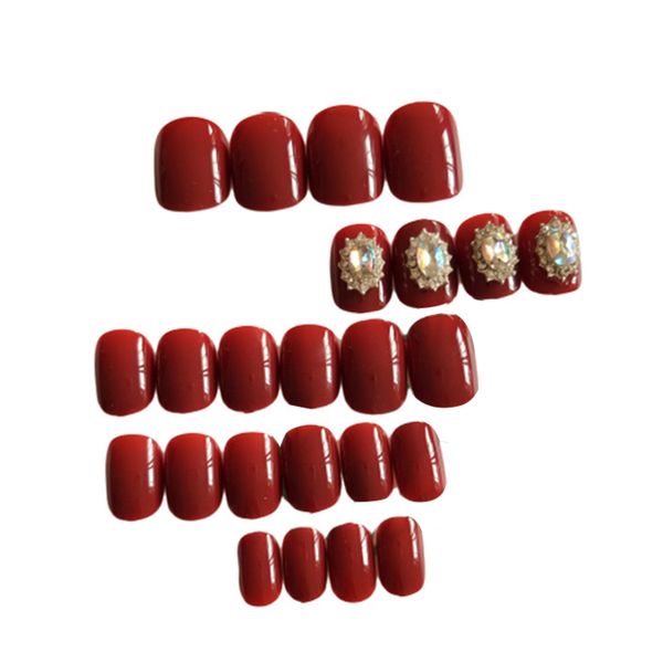 solid color nails patch acrylic false nails full cover fake tips wine red with handmade crystal patch sswell, Red;gold
solid color nails patch acrylic false nails full cover fake tips wine red with handmade crystal patch sswell, Red;gold