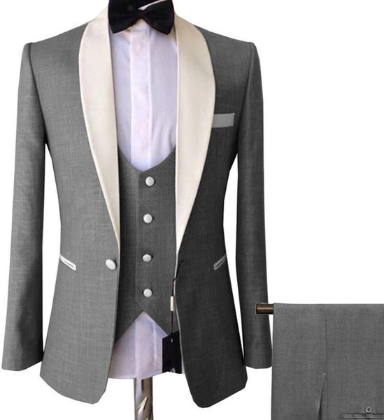 one button black wedding men suits peak lapel three pieces business groom tuxedos (jacket+pants+vest+tie) w1031, Black;gray
one button black wedding men suits peak lapel three pieces business groom tuxedos (jacket+pants+vest+tie) w1031, Black;gray